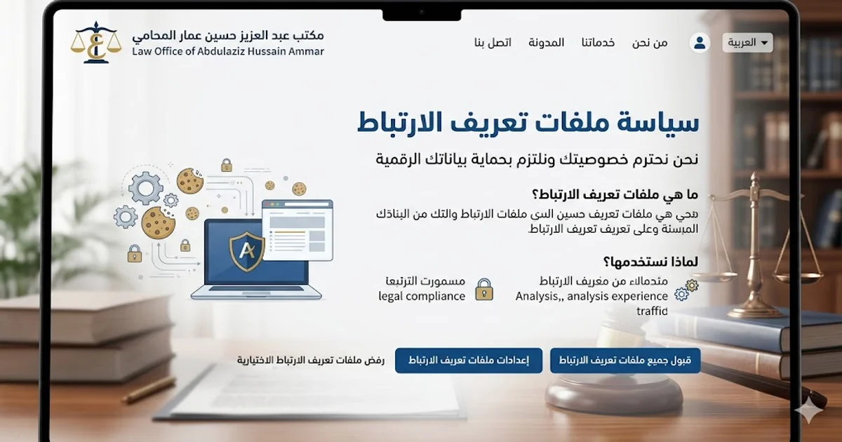 سياسة ملفات تعريف الارتباط مكتب عبدالعزيز حسين عمار المحام