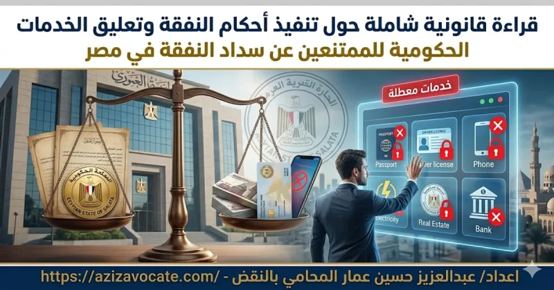 تنفيذ أحكام النفقة وتعليق الخدمات الحكومية للممتنعين عن السداد في مصر