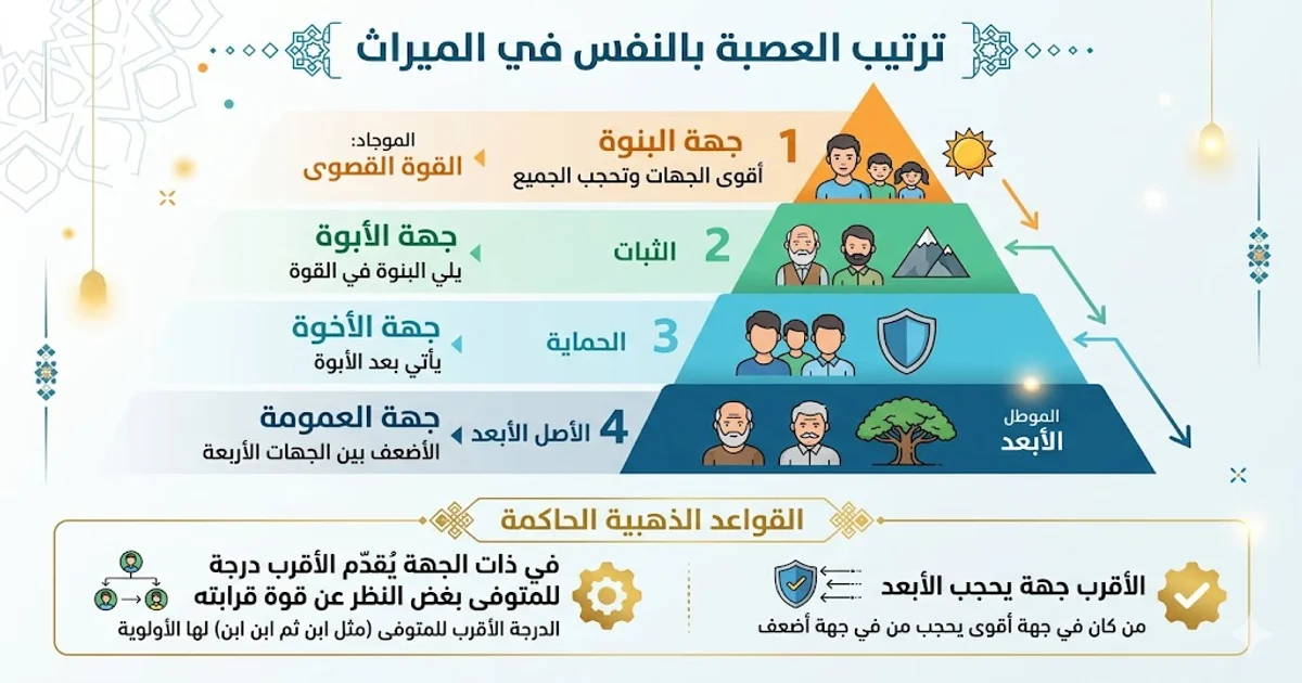 ترتيب العصبة بالنفس في الميراث