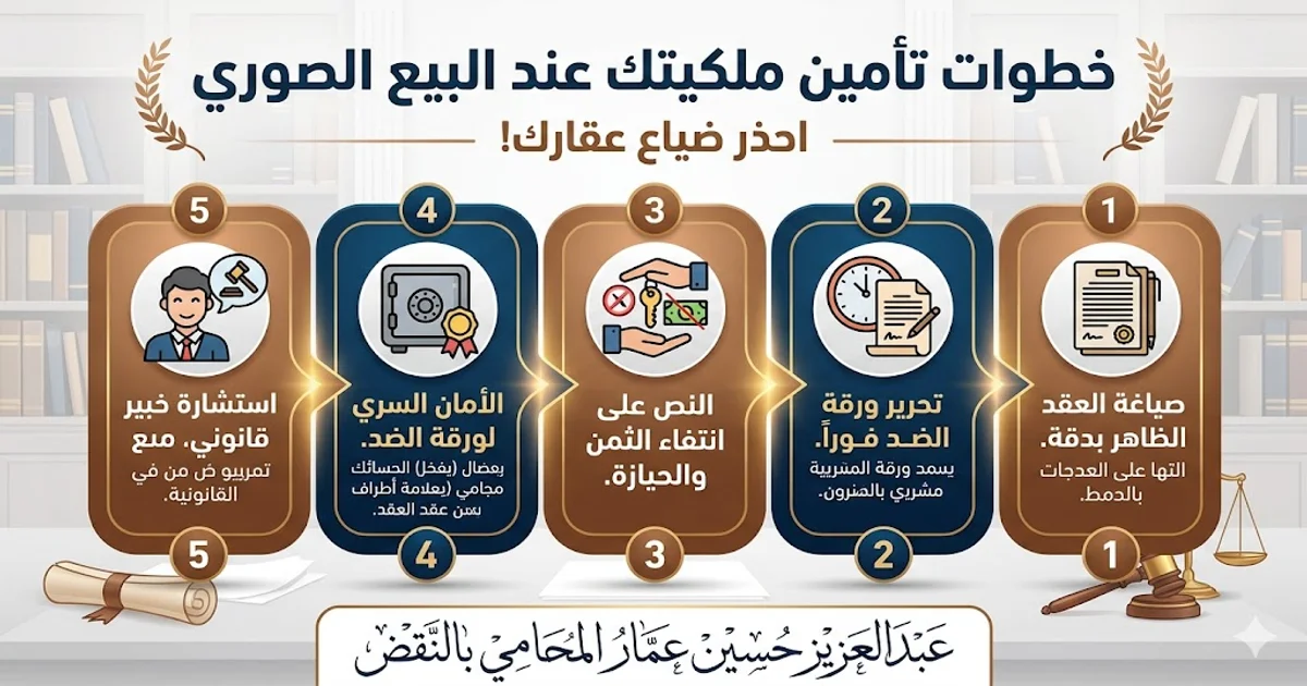 خطوات تأمين ملكيتك عند البيع الصوري