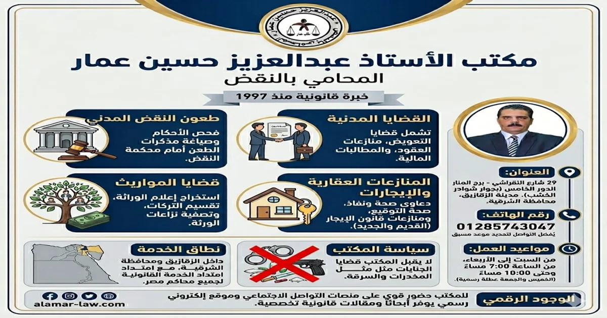 مكتب الأستاذ عبدالعزيز حسين عمار
