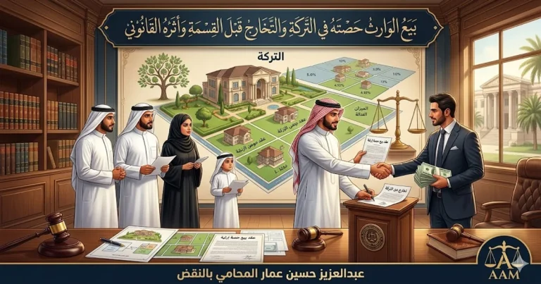 بيع الوارث حصته في التركة والتخارج قبل القسمة وأثره القانوني