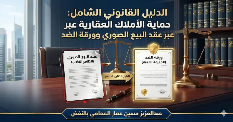 كتابة عقد بيع صورى وورقة ضد