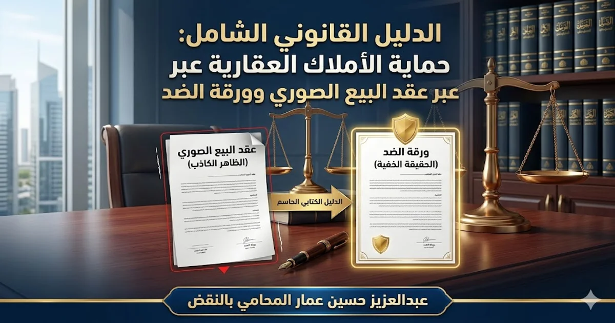 كتابة عقد بيع صورى وورقة ضد