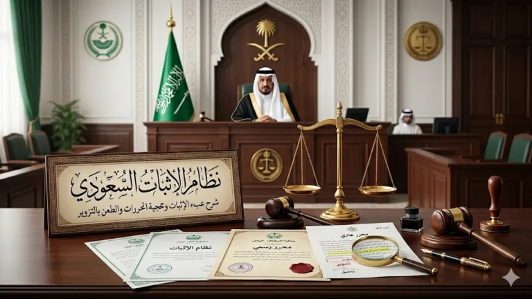نظام الإثبات السعودي-شرح عبء الإثبات وحجية المحررات والطعن بالتزوير