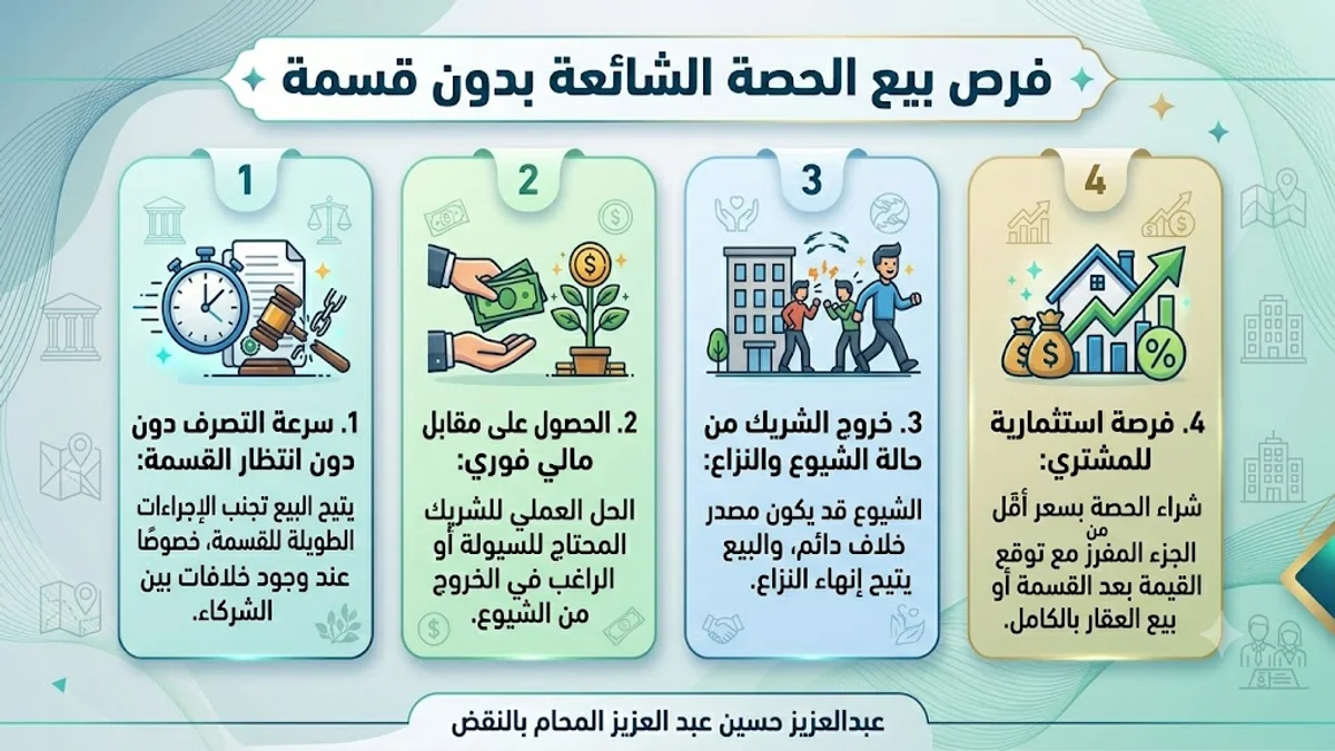 بيع الحصة الشائعة قبل القسمة