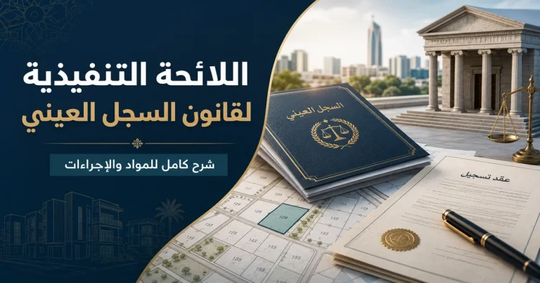 اللائحة التنفيذية لقانون السجل العيني