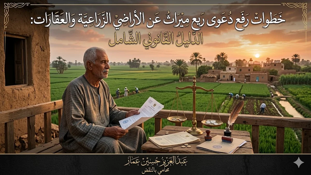 دعوى ريع ميراث عن الأراضي الزراعية والعقارات الدليل القانوني الشامل