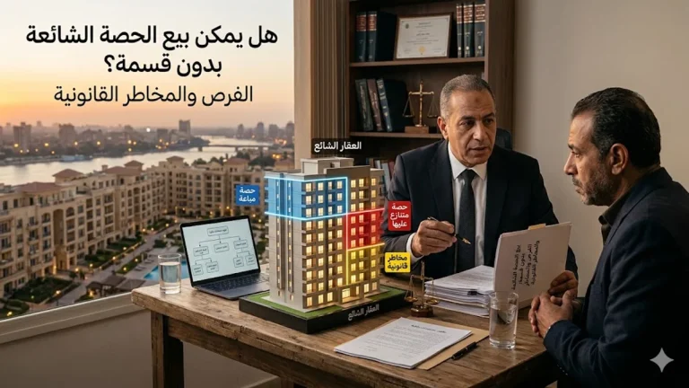 هل يمكن بيع الحصة الشائعة بدون قسمة؟ الفرص والمخاطر القانونية