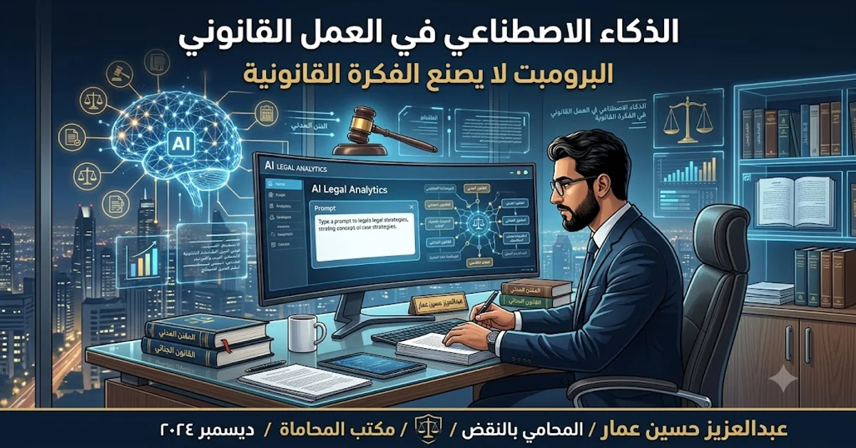 الذكاء الاصطناعي في العمل القانوني - البرومبت لا يصنع الفكرة القانونية الذكاء الاصطناعي في العمل القانوني - البرومبت لا يصنع الفكرة القانونية