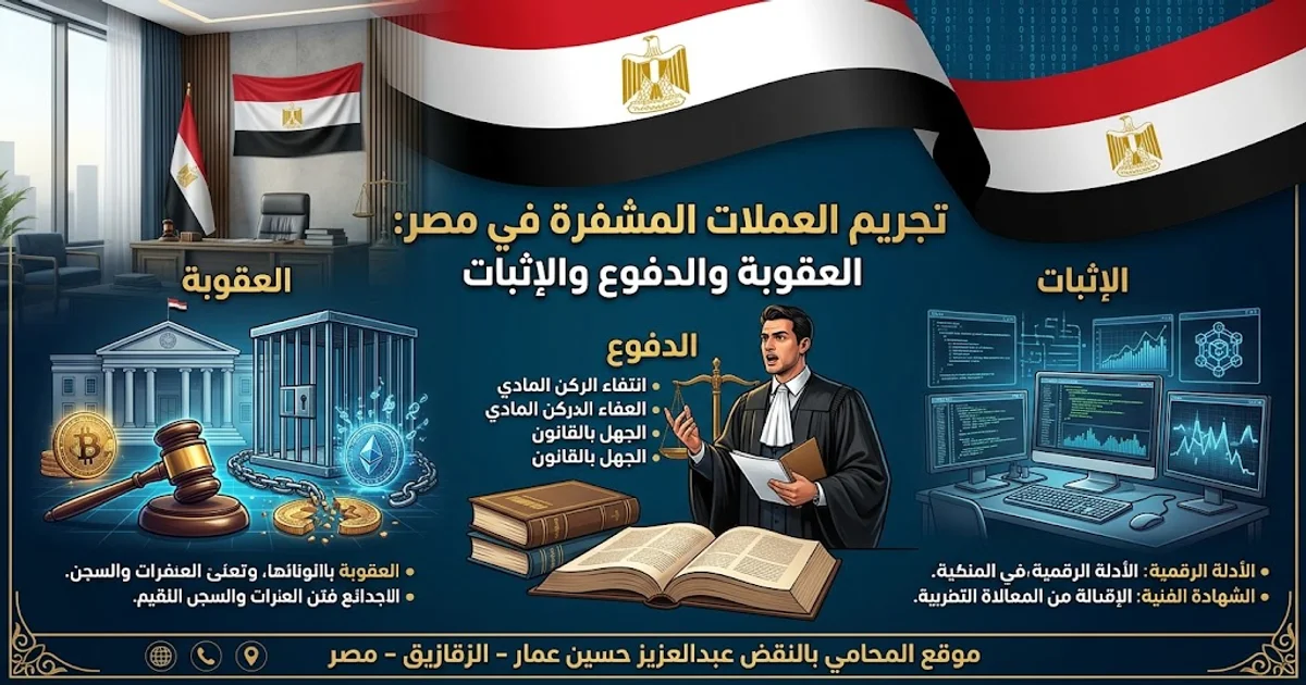 تجريم العملات المشفرة في مصر العقوبة والدفوع والإثبات تجريم العملات المشفرة في مصر العقوبة والدفوع والإثبات