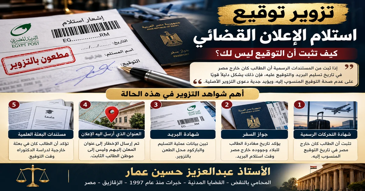 دليل إثبات تزوير التوقيع القضائي