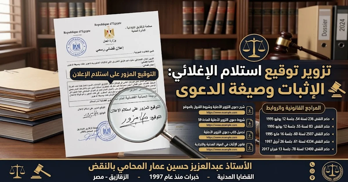 مراجع قانونية وروابط للتزوير