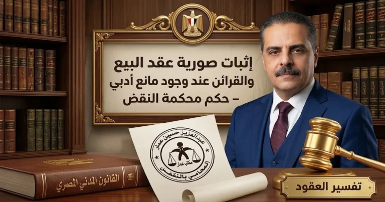 المانع الأدبي في إثبات صورية عقد البيع