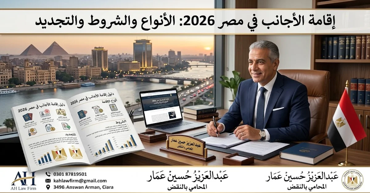 إقامة الأجانب في مصر 2026 الأنواع والشروط والتجديد إقامة الأجانب في مصر 2026 الأنواع والشروط والتجديد