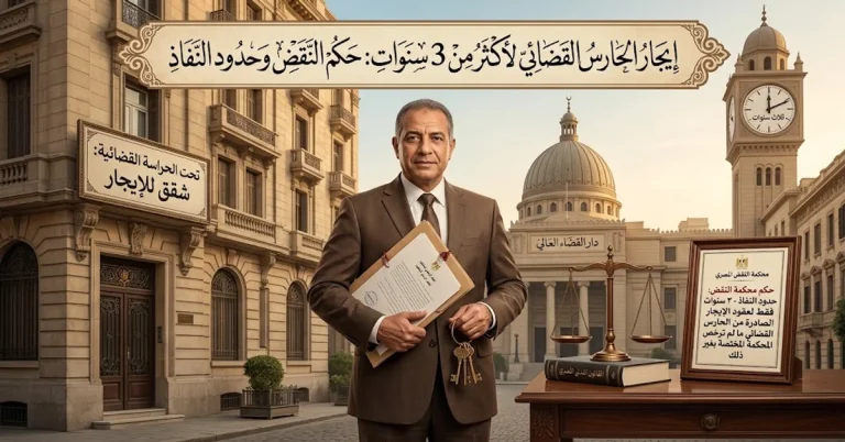 إيجار الحارس القضائي لأكثر من 3 سنوات - حكم